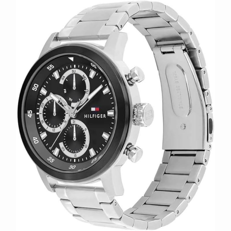 Tommy Hilfiger Stainless steel with day-date and 24h dial watch